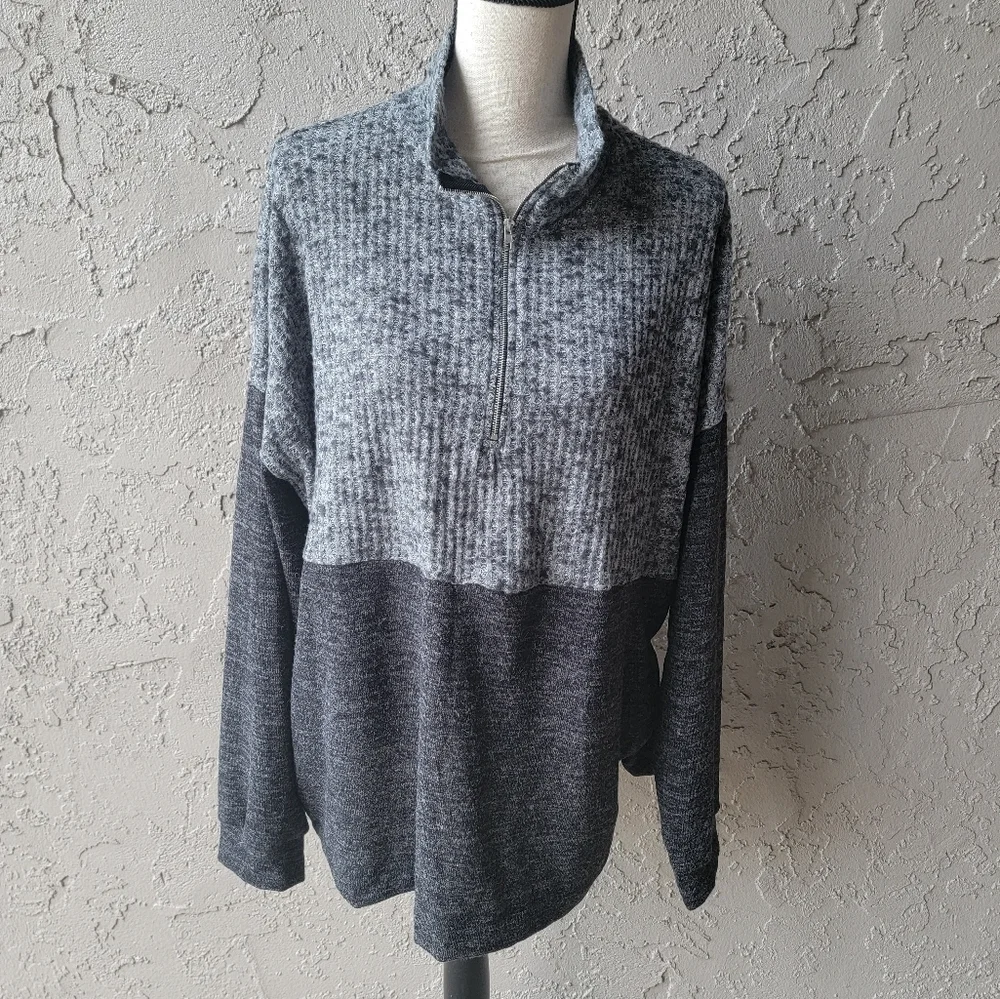 NWOT Boutique Quarter Zip Sweater sz 1X - Picture 1 of 6